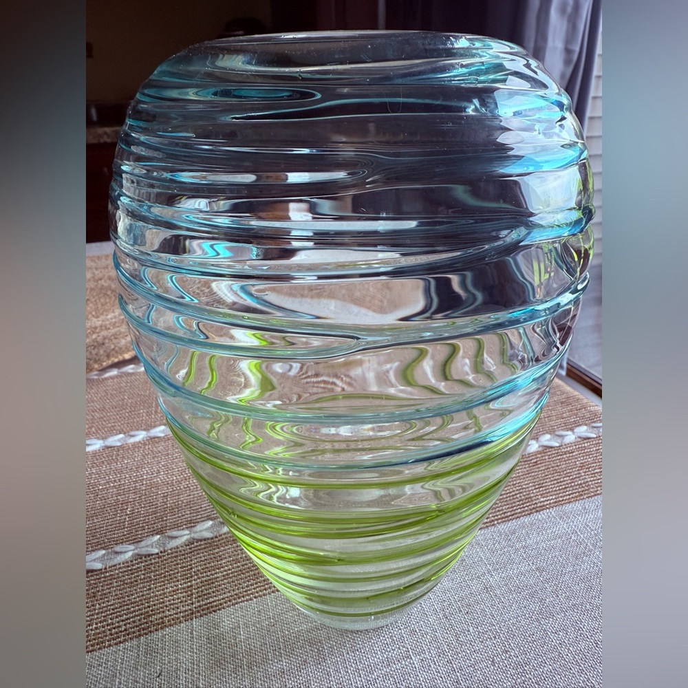 Large Hand blown glass vase